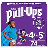 Pull-Ups Boys' Potty Training Pants Training Underwear , 4T-5T, 74 Ct Multi-colored