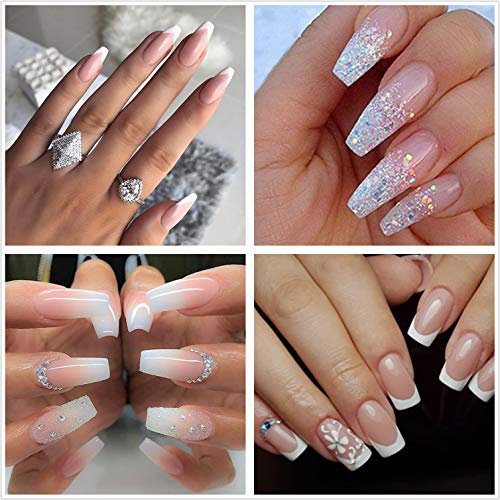 Nail Tips Natural Fake Nails - Ejiubas Acrylic Nail Tip 500PCS French Nails Tips Half Cover Fakes Nails False Nails 10 Sizes with Case for Nail Salon and DIY Nail Art - Thumbnail 5