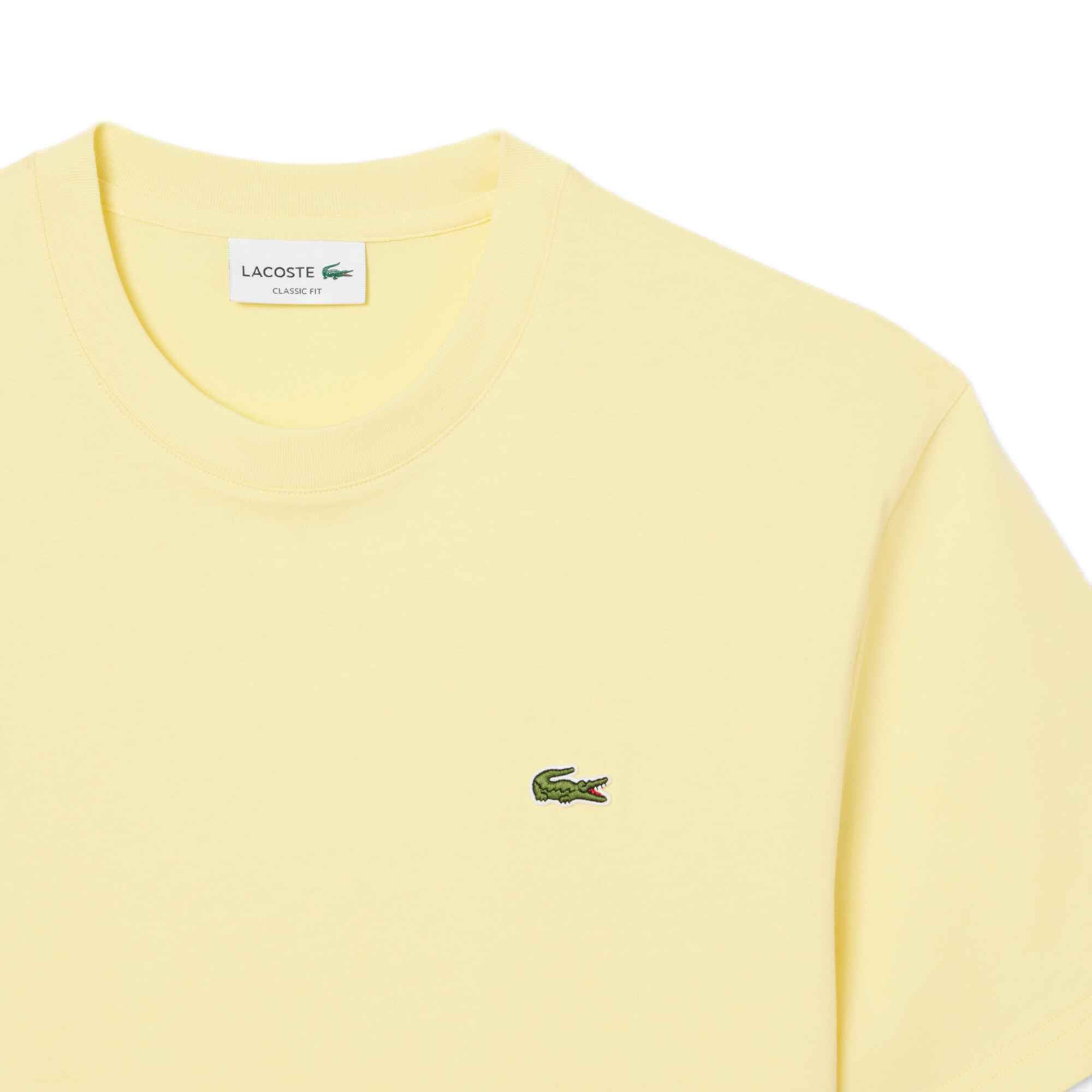 Lacoste Algodón Camiseta para Hombre Jaune M