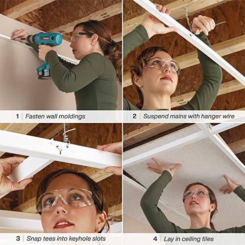 Image of 100 sq. ft. Black Suspended Ceiling Kit