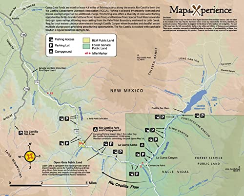 Rio Costilla, New Mexico Fishing Map
