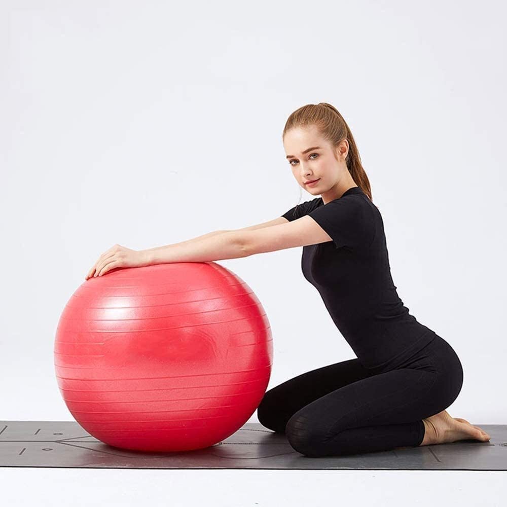 NAKEAH GCX- Fitness Ball Professional Pilates Ball Fitness Yoga Ball 75cm, Adecuado for el Gimnasio en casa Office Fitness Balance Birth Aid Ball Seguridad (Color : BLU, Size : 85cm)