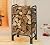 Kingson Firewood Rack Log Holder for Indoor Outdoor Fireplace Black Detachable Firewood Storage Log Storage Holder