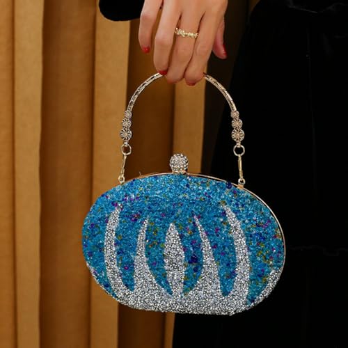 Debimy Sparkly Pumpkin Evening Bag Women Party Rhinestone Clutch Purse Cute Crossbody Bag For Halloween Thanksgiving Day Black Silver thumb #1