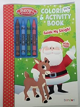 Office Product Rudolph The Red-Nosed Reindeer Guide My Sleigh! Coloring & Activity Book