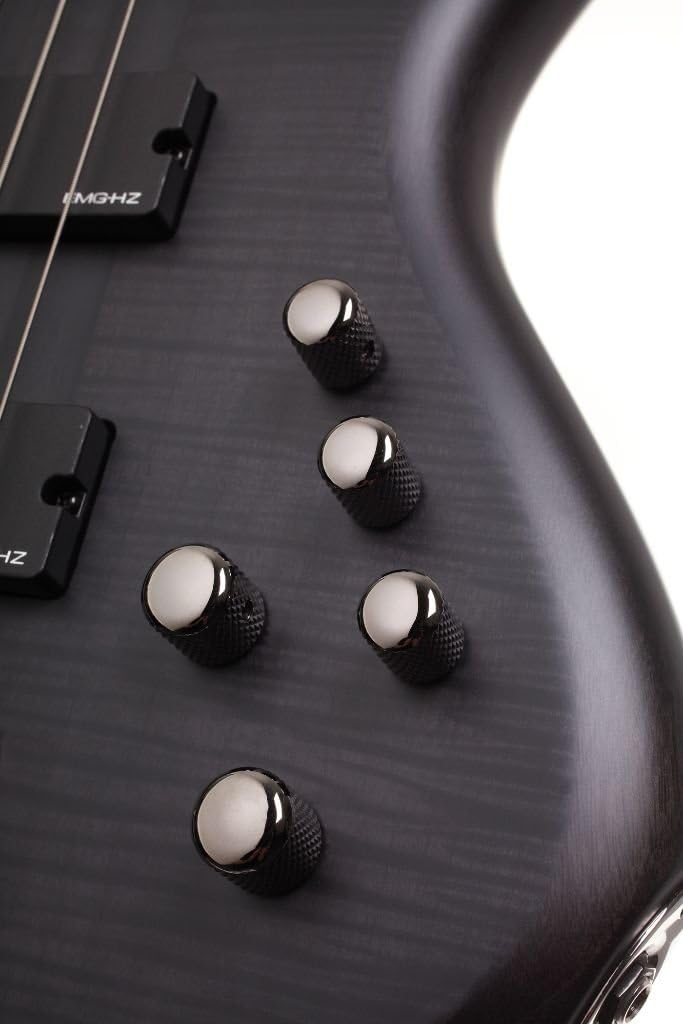 Schecter Stiletto Studio 4 Bass Guitar - See-Thru Black Satin