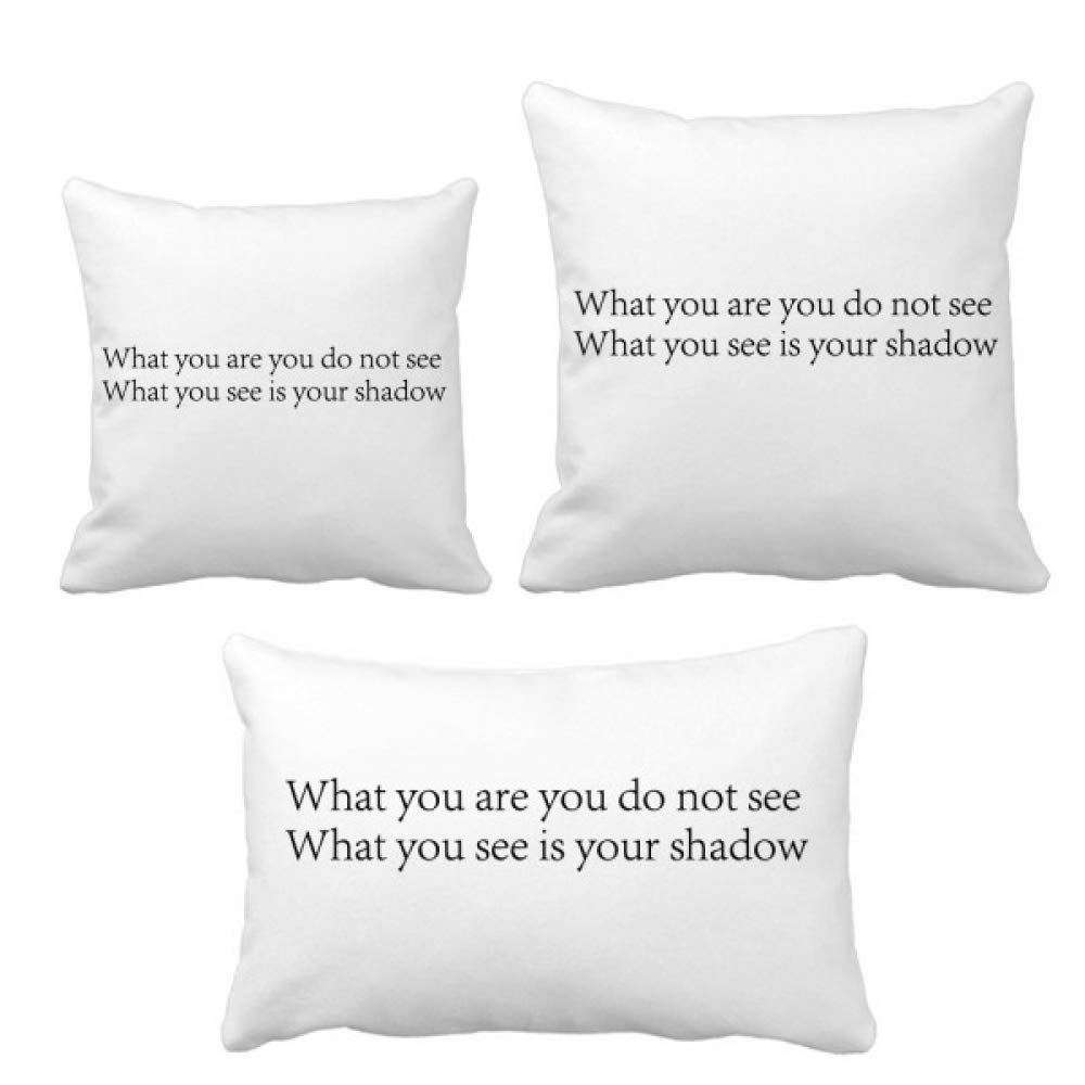 Housse de coussin poésie salon design What You See is Shadow carré