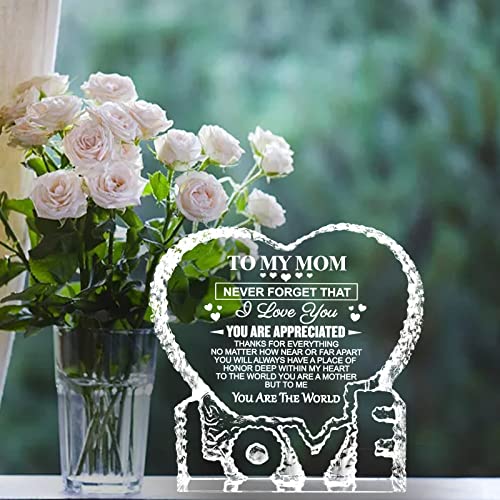 Cristal decorativo corazón para regalo a mamá miniatura 5