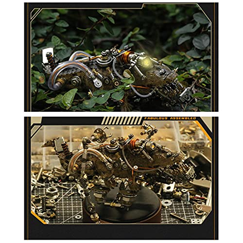 Zestaw metalowych puzzli 3D, zestaw metalowych puzzli 3D DIY – wariant mechaniczny, metalowy zestaw krokodylem, wspaniała układanka 3D dla chłopców i dziewczynek (ponad 547 elementów)