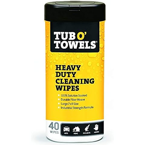 Tub O'Towels Heavy Duty Fiber Weave Cleaning Wipes 8 in. W x 7 in. L 40 pk Cover