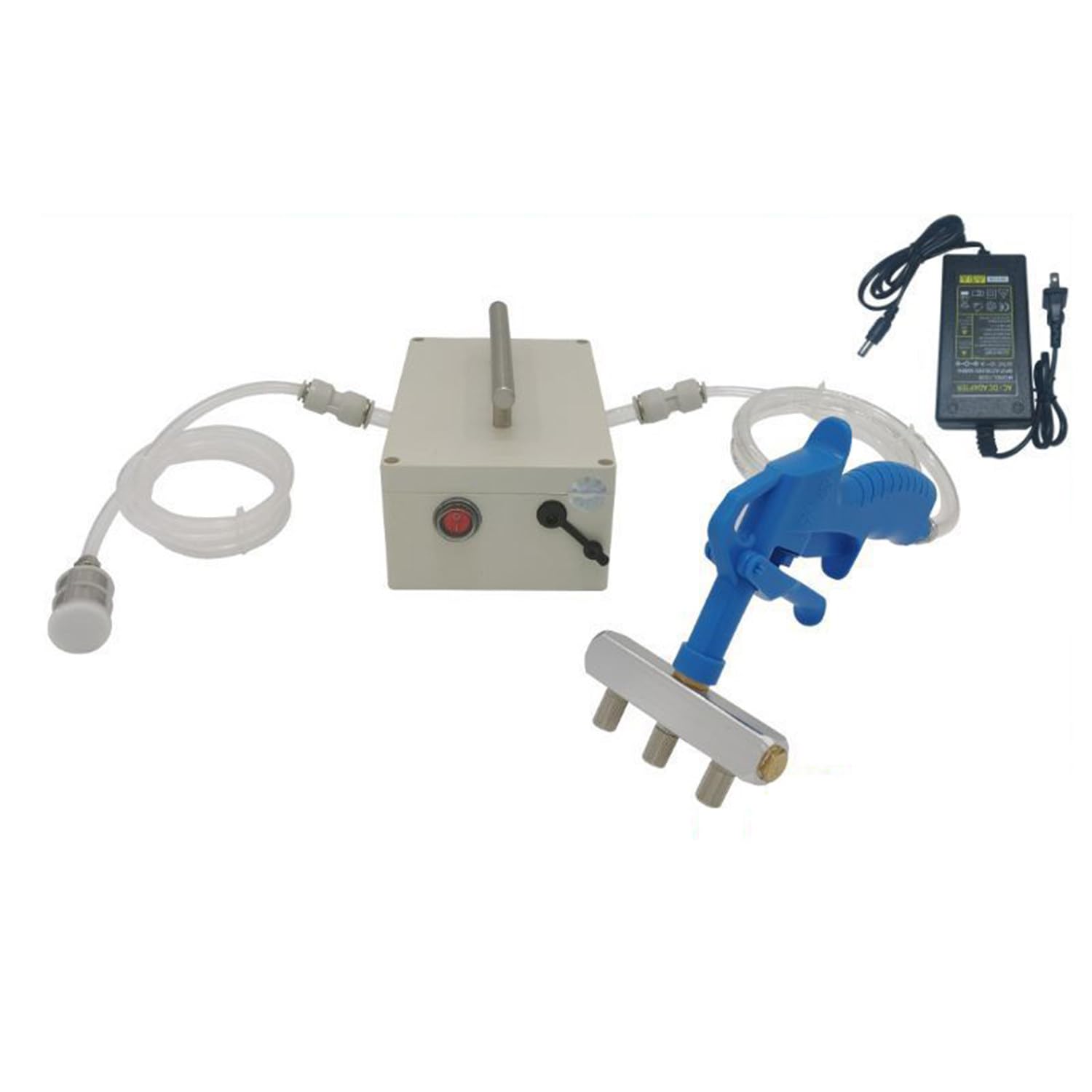 Steak Lamb Injector,Electric Meat Injector Gun Pump with Hose,Automatic Marinade, Meat Marinated Syringe,Wide Range of Use,Blue-3pin