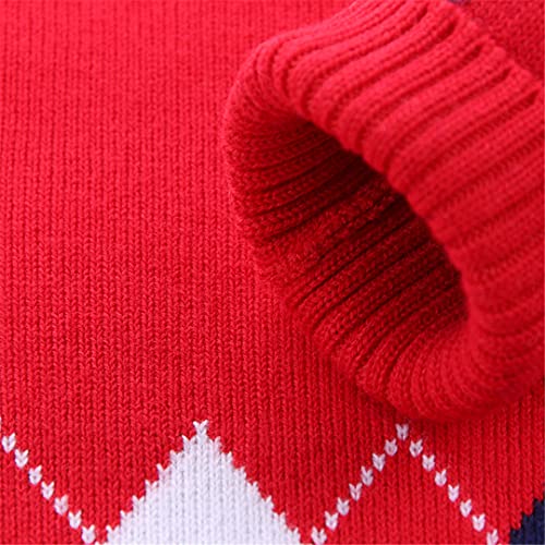 Winter Kids Cardigan V-Neck Boys Sweaters Geometric Knitted Sweaters Kids4