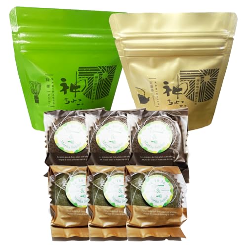 Morita Seicha お茶目ギフト[神ちょこ(抹茶・京番茶)各1袋 5粒入り&神フィナンシェ(抹茶・ほうじ茶)各3個]