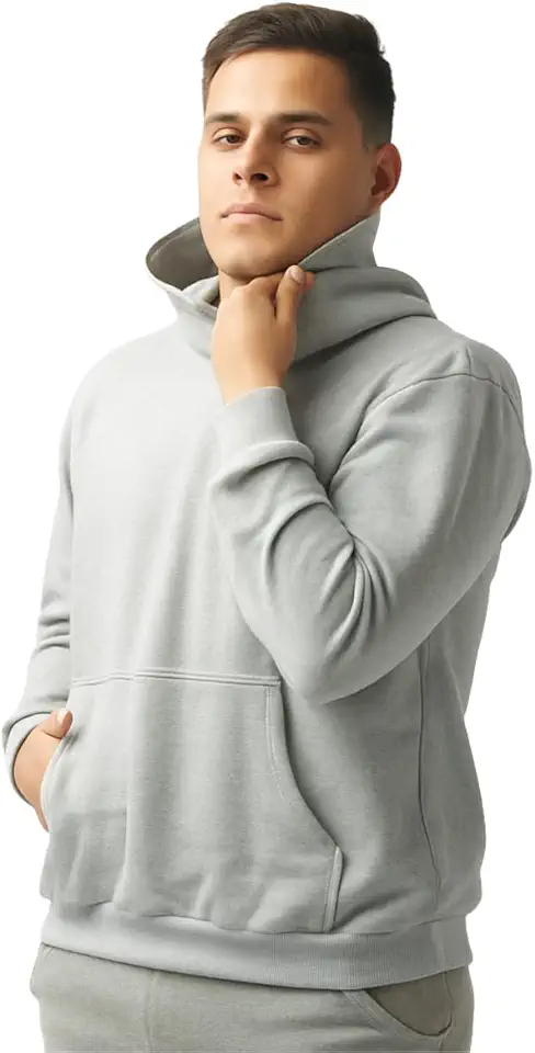 Blusa de Moletom Unissex com capuz e bolso canguru preta ou cinza | Confortável lisa flanelada modelo Inverno Outono |DEPARTAMENT STORE