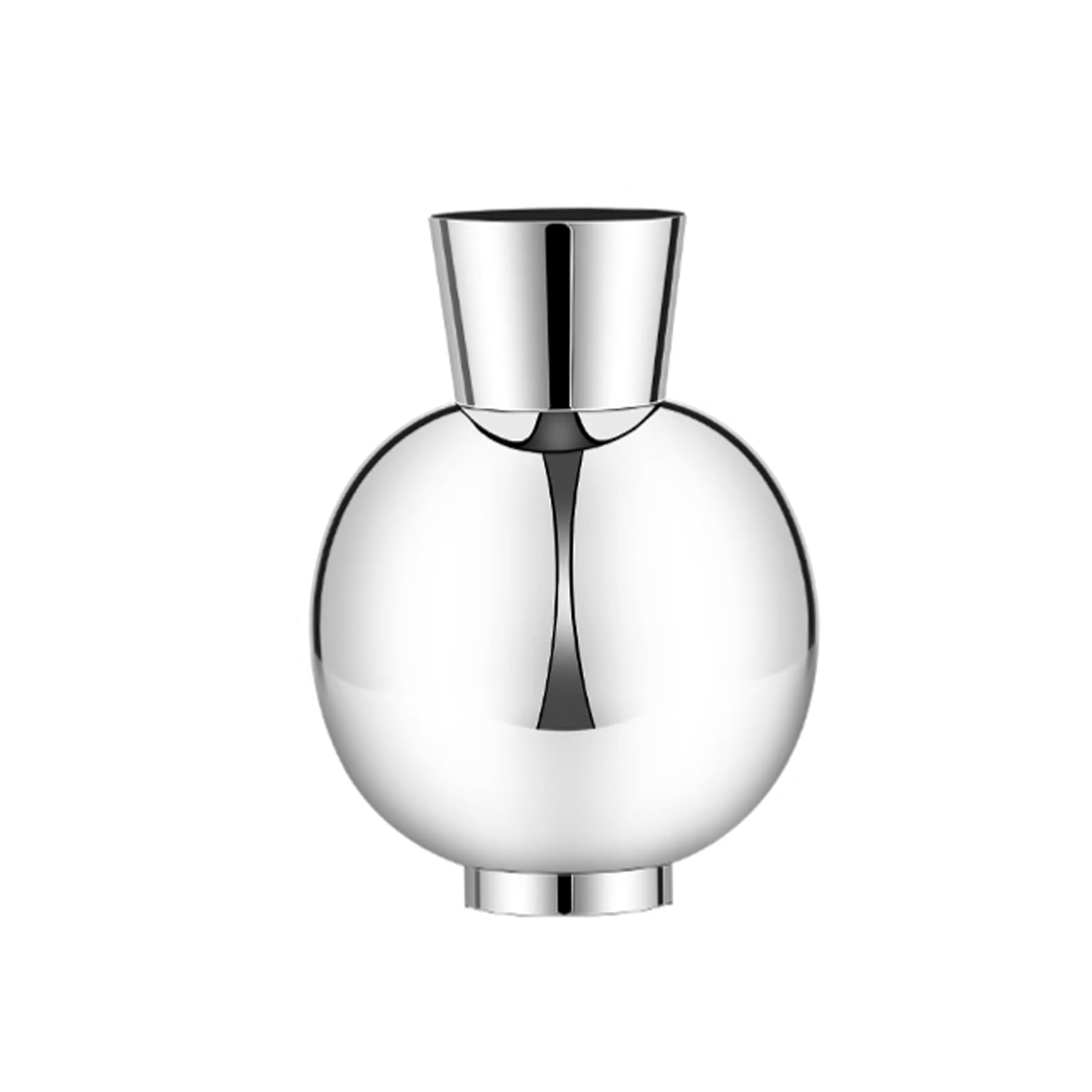 Jarrón nórdico Moderno de Acero Inoxidable: Elegante jarrón de Metal Plateado para Bodas, Aniversarios y decoración del hogar.,Silver 18.3x24cm