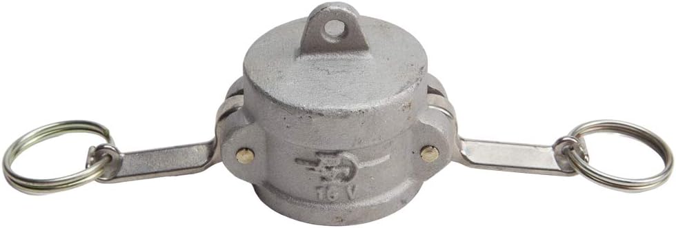 1 1/2" Aluminum Camlock Dust Cap Fittings - Aluminum Type DC Female Cam Lock With Gasket