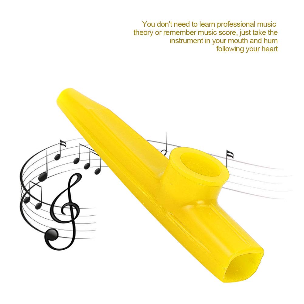 Plastic Mini Portable Kazoo Ukulele Guitar Partner Easy to Learn Musical Instrument (Yellow) kazoo amarillo - Image 2