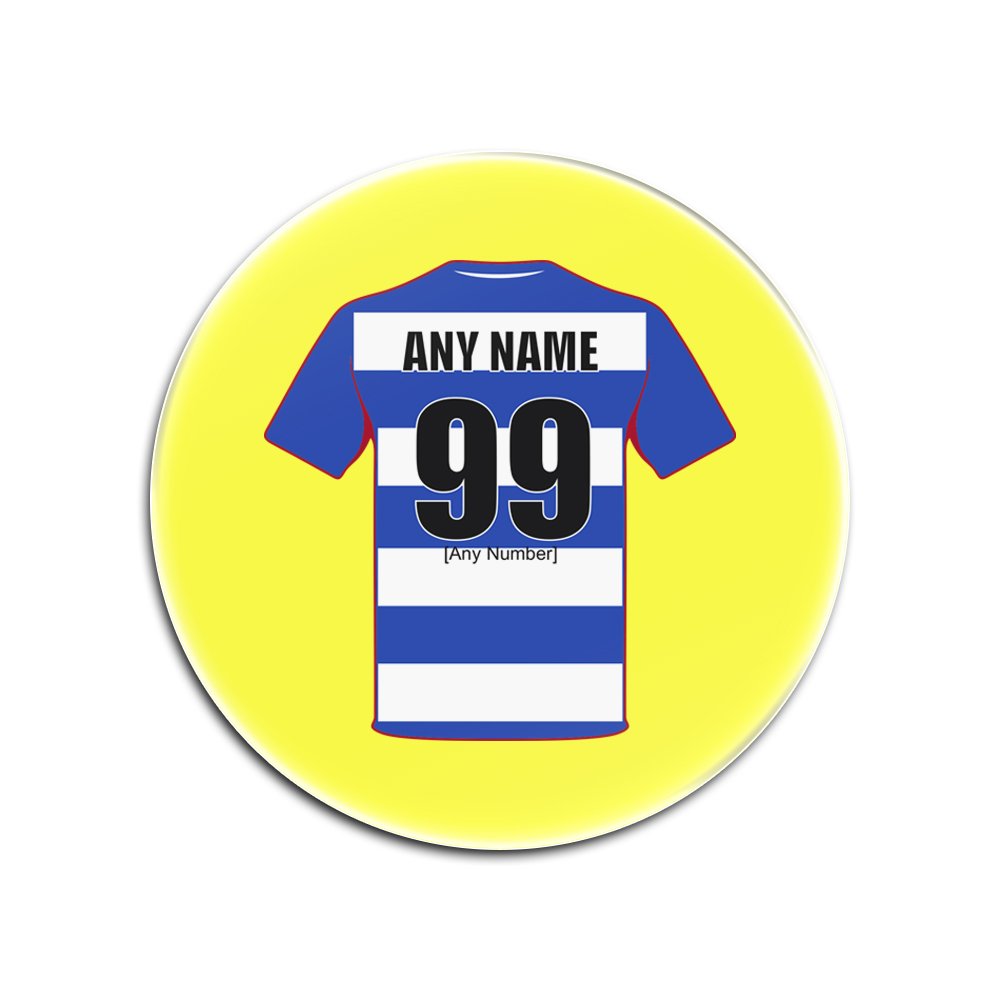 Personalised Gift - Reading Glass Round Coasters (Football Club Design Theme, Colour Options) - Any Name/Message on Your Unique Mat Pad - The Royals — image 1