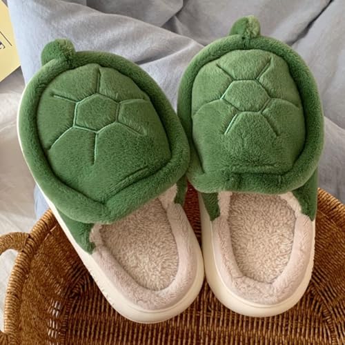 Halloween Slippers for Women and Men, Fluffy Cute Sea Turtle Cozy Cartoon Tortoise Cotton House Slipper Womens Animal Funny Furry Bedroom Cloud Slippers for Women Indoor and Outdoor3
