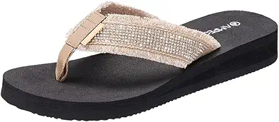 Ampeo Women's Arch Support Flip Flops Comfortable Casual Summer Beach Thong Sandals