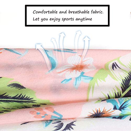 Xtrend 6 Pcs Women's Headband Boho Flower Printing Headbands Twisted Criss Cross Elastic Hair Band Yoga Running Headbands Sports Workout Hair Bands Non Slip Sweat Soft Headbands #TOP3