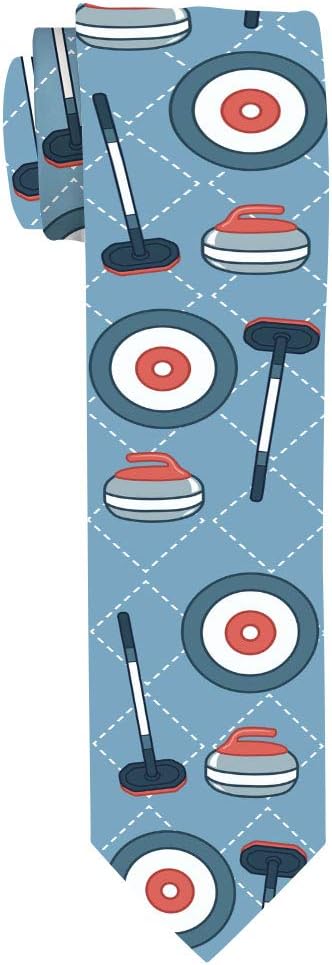 Ice Sport Gifts Curling Tie Ice Curling Apparel Winter Olympic Sports Tie Curler Gift Necktie