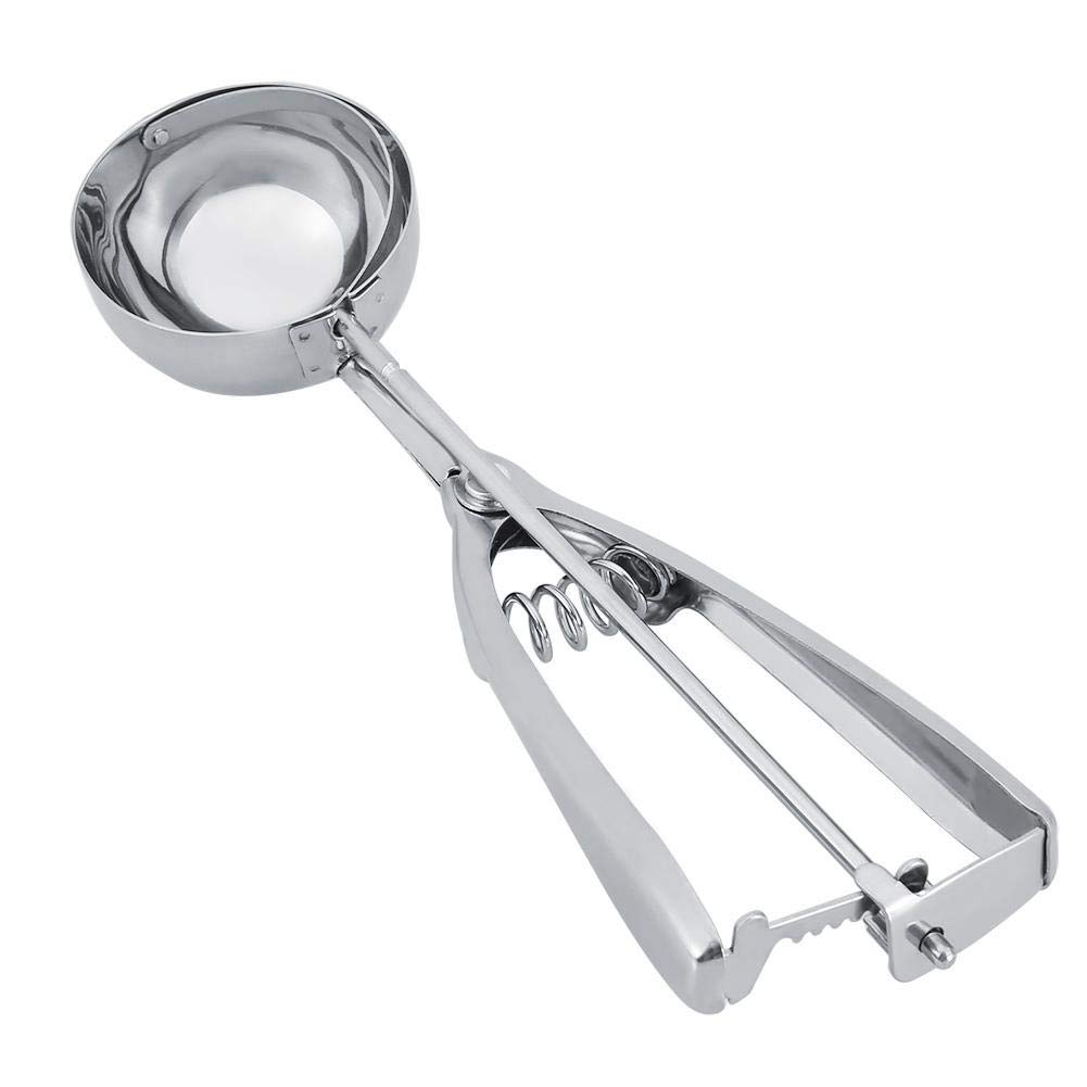 Łopatka do lodów, MAGT Łopatka do lodów ze stali nierdzewnej miarka do ciasteczek łyżka do lodów spust bez deformacji do restauracji lodziarni (rozmiar: 6 cm)
