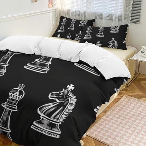 Ropa de cama de microfibra transpirable con fundas de almohada 3D 3