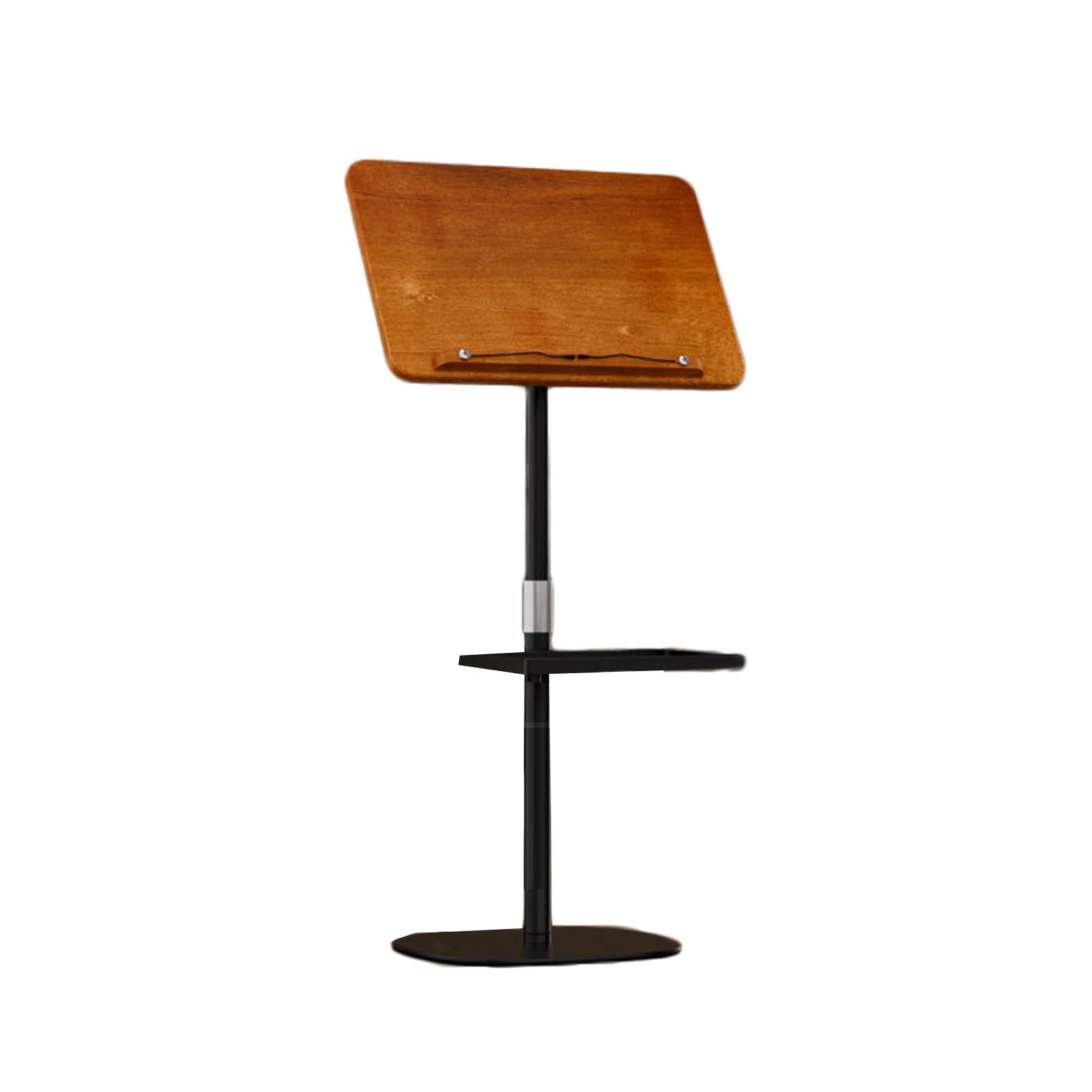 Generico Supporto da Pavimento Regolabile per Libri, Pannello 39x27 cm, Vassoio 16,8x22,8 cm per Ricette, Libri di Testo e spartiti Musicali, Altezza 50-102 cm, Perfetto per casa e Ufficio.