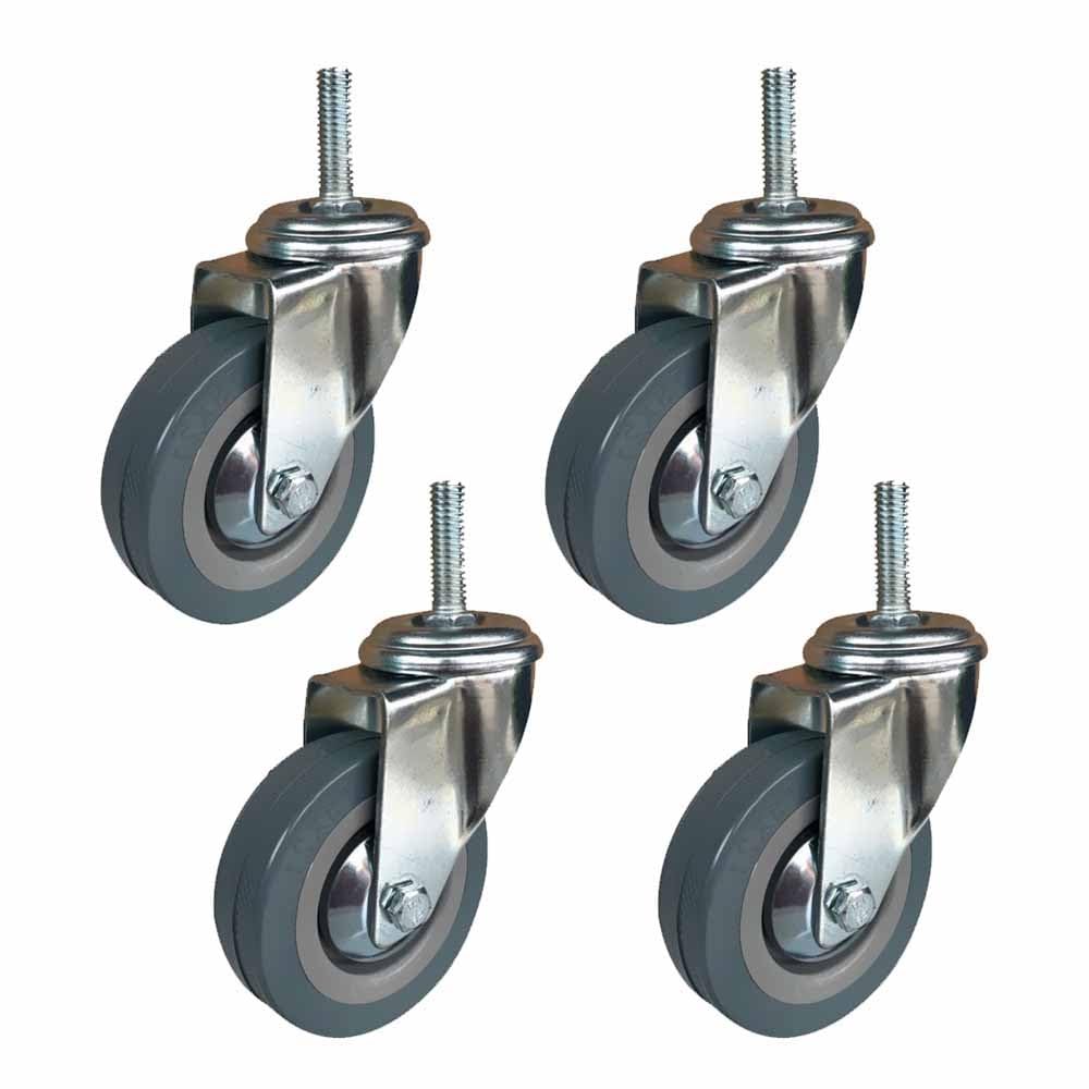 Roulettes de 75 mm silencieuses avec frein et charge 225 kg