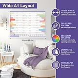 VEYLIN 2026 Wall Planner Academic Calendar 2026 Wall Calendar Yearly Wall Planner 2026 With Stickers A1 Large 85cm X 58cm - Image 8