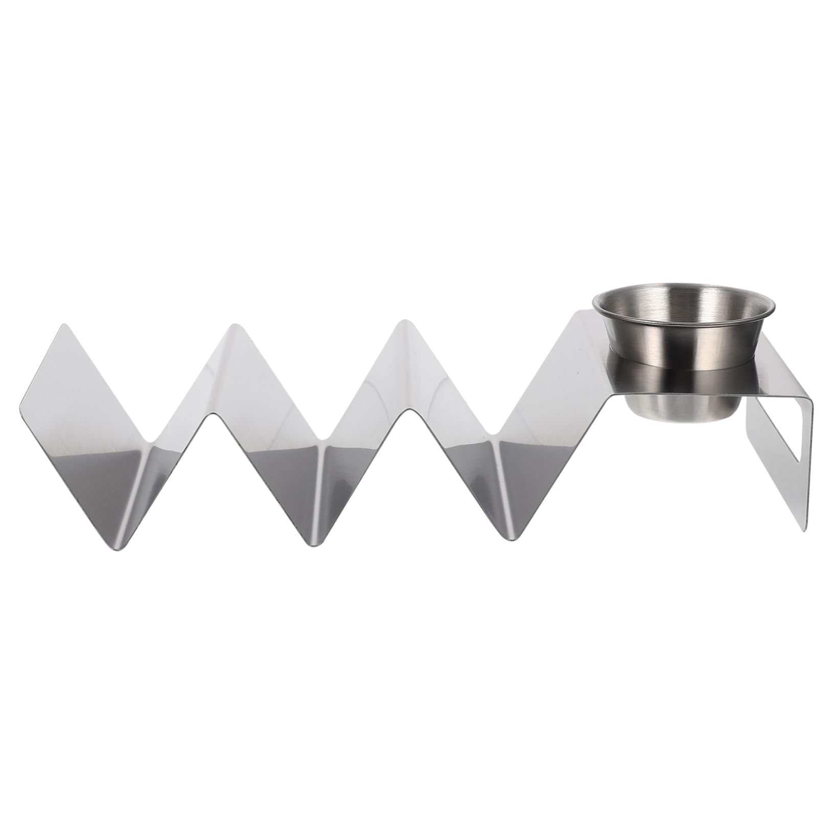 STOBAZA 1Set Shaped Stainless Steel Taco Holder Rack with Seasoning Cup for Easy Filling and Serving for Parties and Gatherings