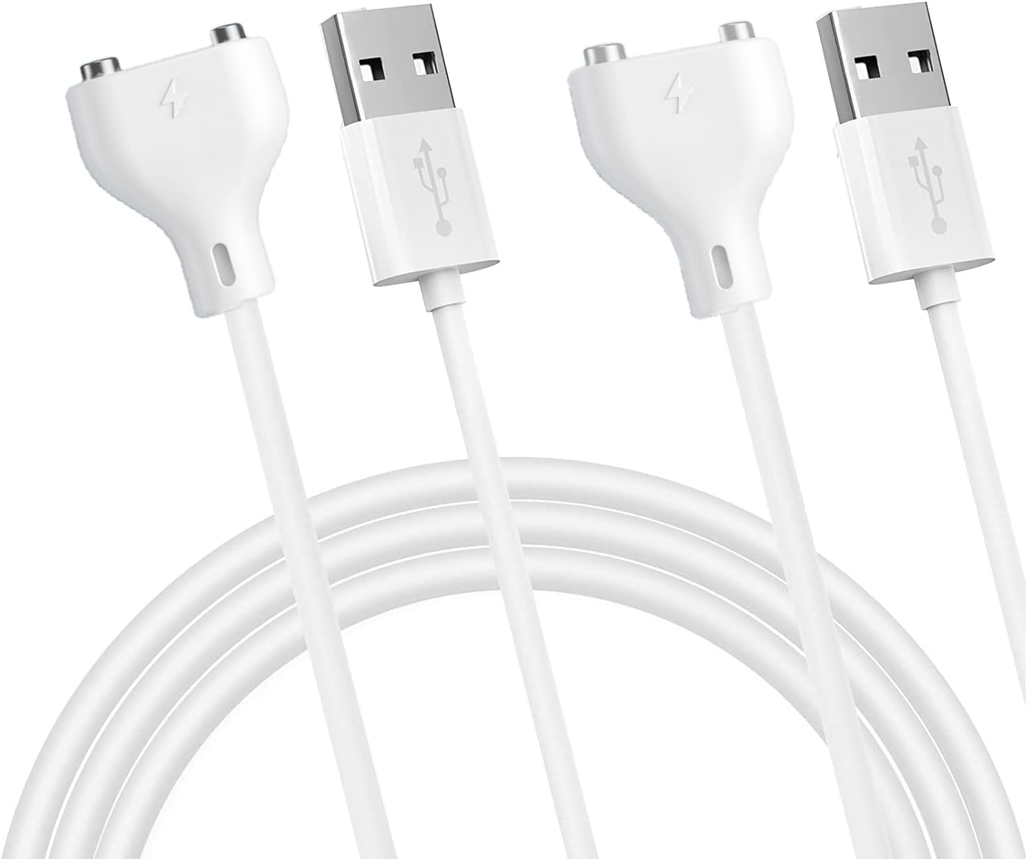 Lamshaw Magnetic USB Charging Cable Replacement Charger Cable Compatible with Satisfyer pro 2 (2 pack-White+White)