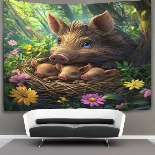 Tapisserie murale effet 3D drap de plage et tenture salon 180x230