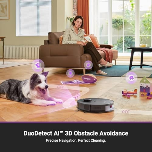 Image of Eureka E20 Plus Robot Vacuum and Mop Combo, Robot Vacuum Cleaner with Bagless Self Emptying Station, 45-Day Capacity 8000Pa Suction and Anti Hair-Tangling Brush App Control LiDAR Navigation
