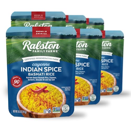 Ralston Family Farms Indian Spice Basmati Ready-to-Eat Rice, 90-Second Microwave Meal, Clean Ingredients, USA Grown, 8.5 oz (6-Pack) image 5