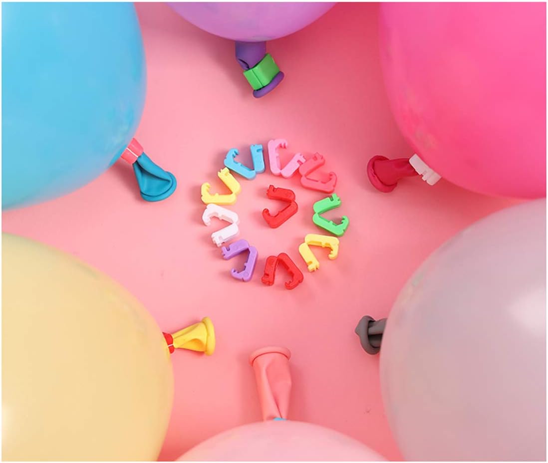 Balloon Clips 100PCS Balloon Tying Tool Balloon Clips Ties for Sealing Balloon Time Accessories Party Decorations-Knotting Faster and Save Time