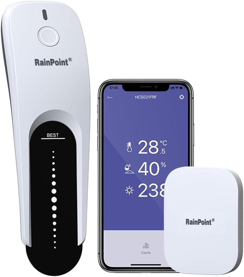 BALDR Wi-Fi Soil Moisture Meter, Soil Temperature & Humidity Monitor for Garden & Farm, Includes Mini Wi-Fi Smart Gateway Hub, Compatible with 2.4 GHz WiFi Networks Only