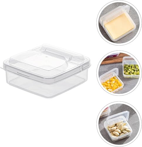 Miniatura 4 de Ciieeo Almacenamiento de queso para nevera, soporte para utensilios de refrigerador, 2 unidades, protector de carne, cajas herméticas de