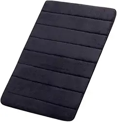 Tapete Antiderrapante Soft – Macio, Absorvente, Lavável e de Secagem Rápida para Conforto e Segurança (Preto)