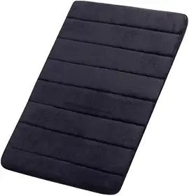 Tapete Antiderrapante Soft – Macio, Absorvente, Lavável e de Secagem Rápida para Conforto e Segurança (Preto)