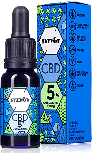 Auténtico CBD Oil 5% | 15ml | 750mg de Cannabidiol | Aceite de Cáñamo Bio enriquecido con 5% CBD | 600 gotas Aceite CBD | Hemp Oil | 0% THC Cover