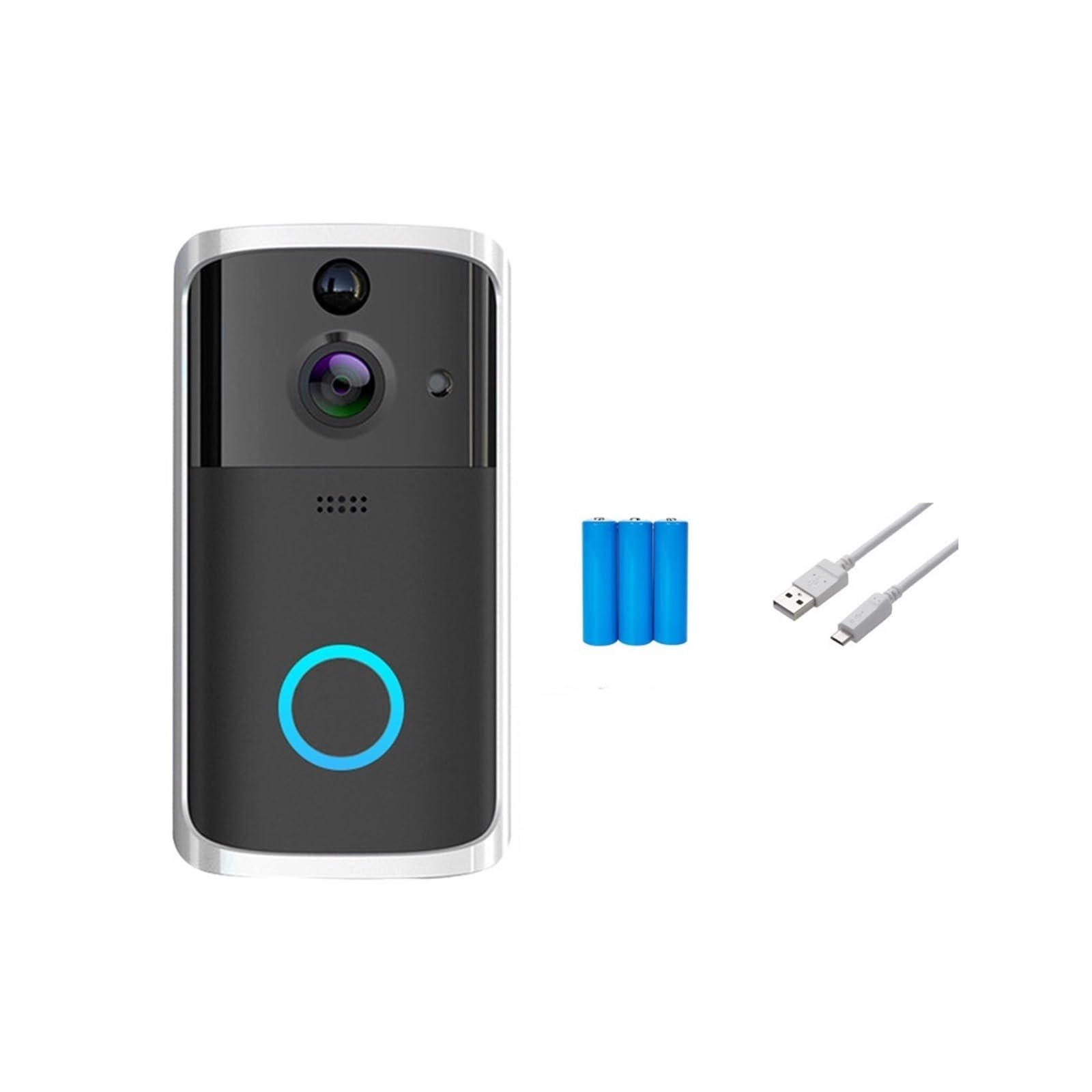 1080P 720P Tuya Campanello Telecamera WiFi Smart Home Video Campanello for porte Wireless Audio a 2 vie PIR Rilevazione di movimento Campanello di sicurezza for la casa ( Color : 720P with Battery-B ,
