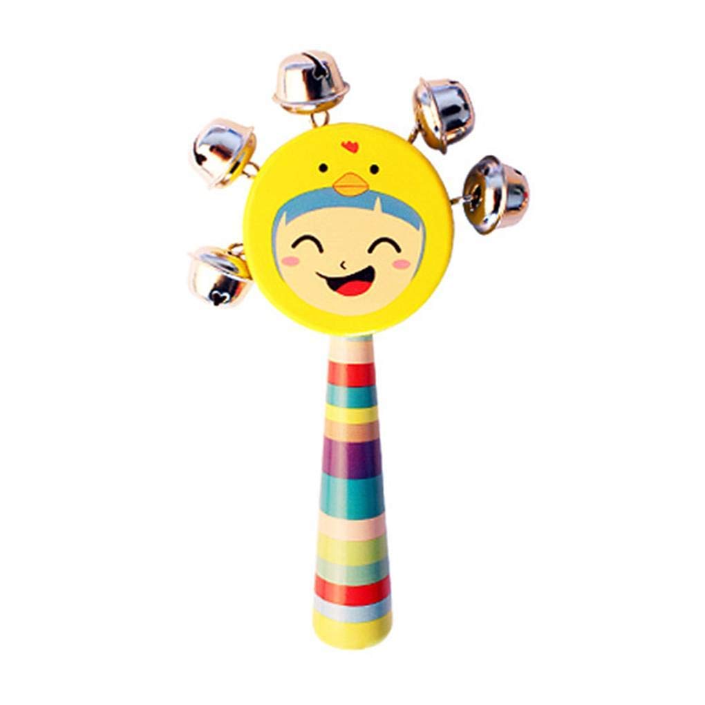 Toyshine Baby Smile Faces Natural Wooden Hand Bells Rattles Educational Jingle Ring Toys Kids/Child Random Color (1 Pc) (B07P5HJ1BJ) Amazon Price History, Amazon Price Tracker