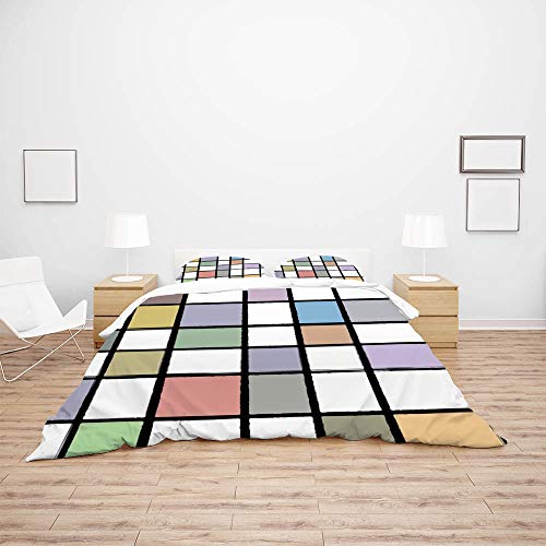 Parure de lit multicolore géométrique pour illuminer votre chambre parentale - 4