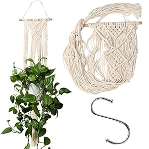 Macrame Plant Hangers Bloempot Hanger Mand Boho Decoratieve Muur Opknoping Planters Handgemaakte Katoenen Touw Opknoping Plant Pot Indoor Outdoor