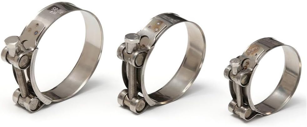 Exhaust clamp Stainless Steel V-Band Clamp and Flat Flanges Kit Multiple Sizes(74-79mm)
