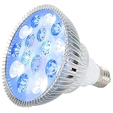 ABI LED Aquarium Light Bulb, 12W (Royal Blue 450nm + Cold White 10000K + Actinic Blue 425nm + Blue 470nm)