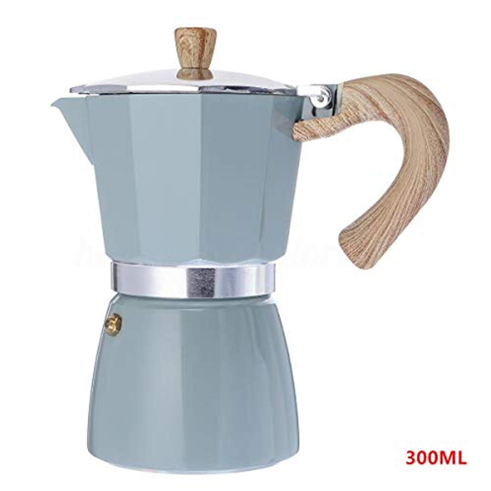 Classic Stovetop Espresso Maker for Great Flavored Strong Espresso, Classic Italian Style Espresso Cup Moka Pot 3/6 Cup (300ml for 6 cups)