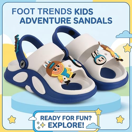 Image of Foot Trends Soft EVA Kids Sandals | Lightweight with Adjustable Strap | Soft Cushioning Sandals for Kids Boys and Girls